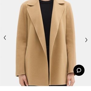 NWT Theory Open-Front Coat in Double-Face Wool-Cashmere